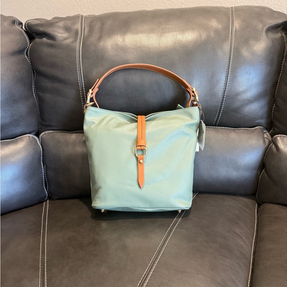Valentina BEAUTIFUL Mint Genuine Leather Tote bag NWT